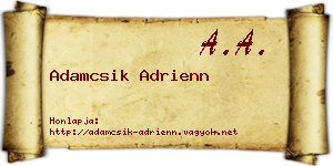 Adamcsik Adrienn névjegykártya