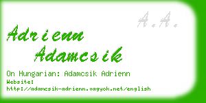 adrienn adamcsik business card